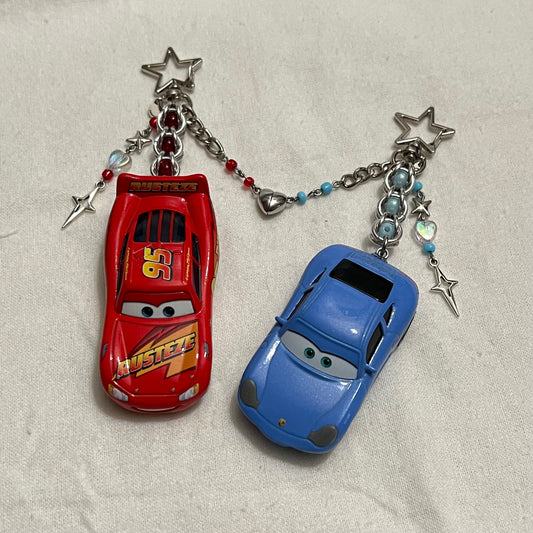McQueen & Sally Matching Pair Beaded Keychains