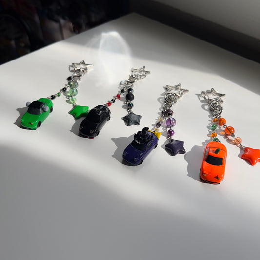 Halloween Miata Beaded Keychain