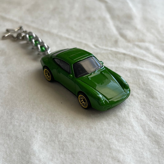 Porsche Carrera Beaded Keychain