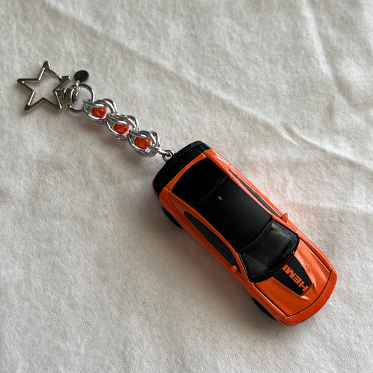 Dodge Charger Beaded Keychain