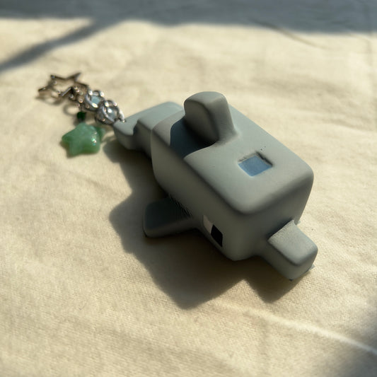 MC Squishy Dolphin Beaded Keychain