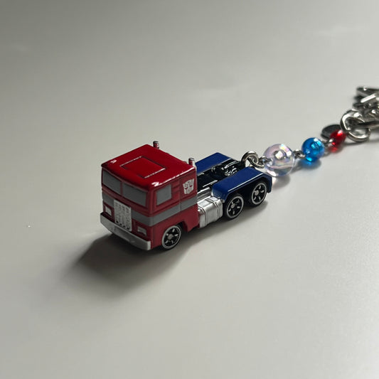 Optimus Prime Beaded Keychain