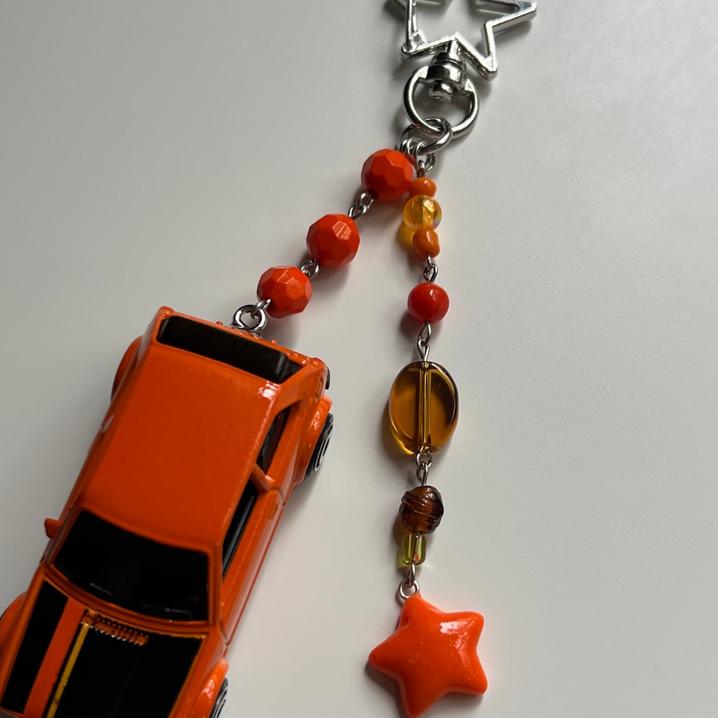 ‘73 Honda Civic Custom Beaded Keychain