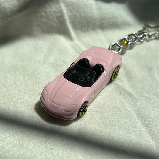 Corvette Beaded Keychain