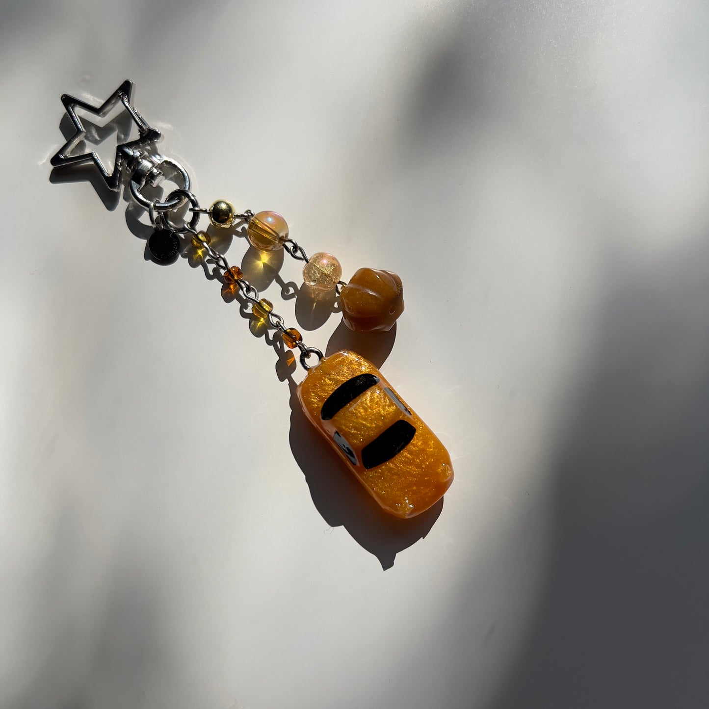 Pumpkin X Miata Beaded Keychain