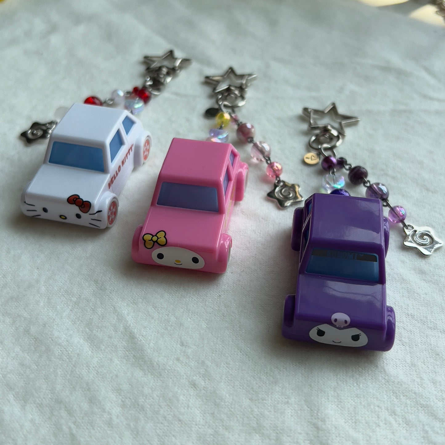 Mini Animal Racers Beaded Keychain