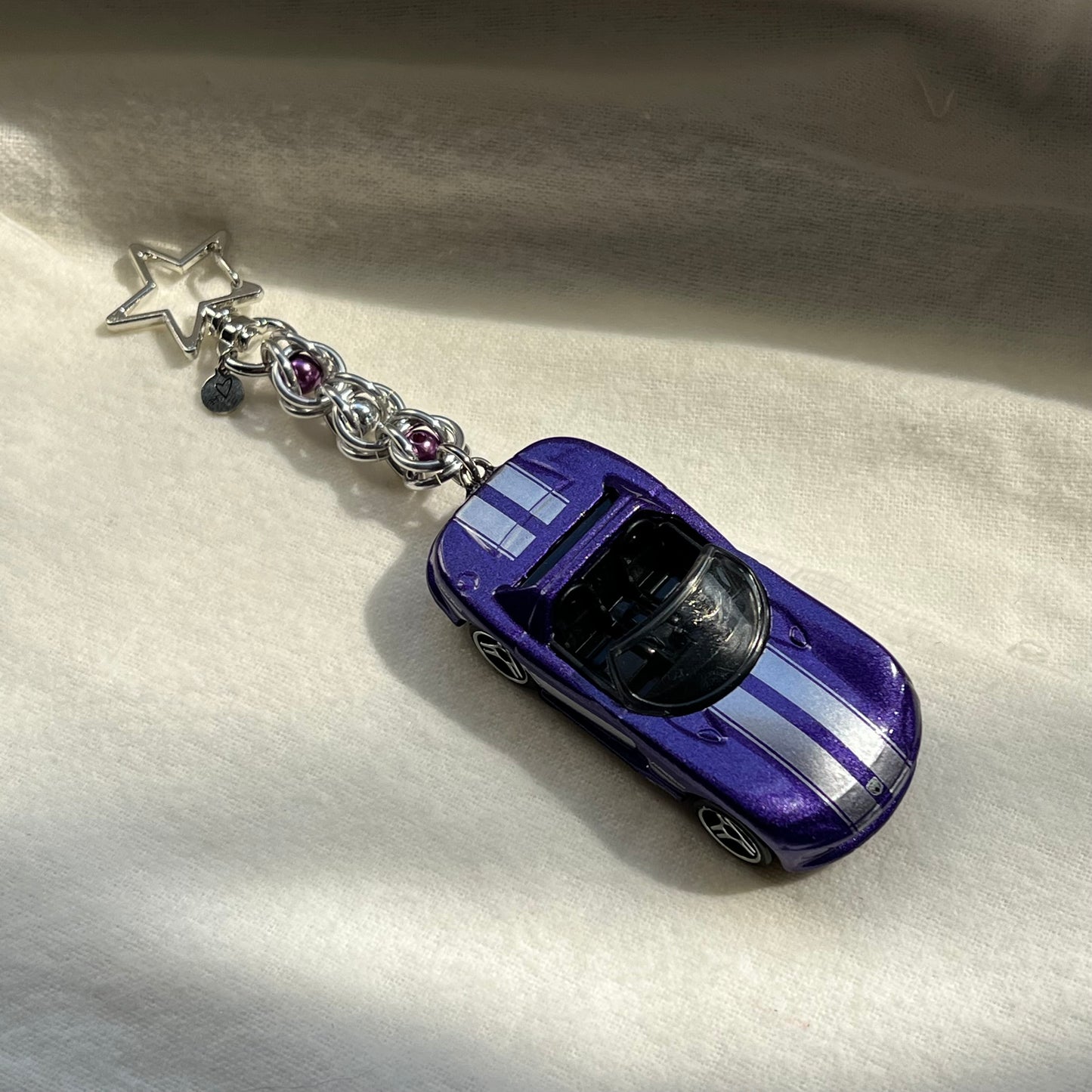 Dodge Viper Beaded Keychain