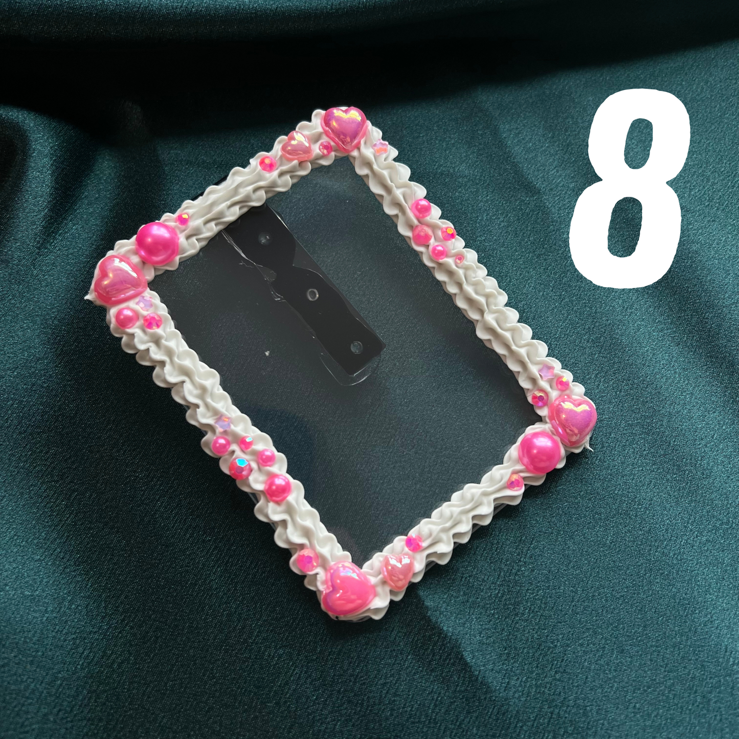 Pink-Red Cake Deco Photo Visor Clip