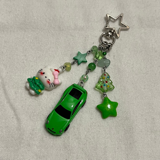 Porsche 911 GT3 x Kitty Beaded Keychain