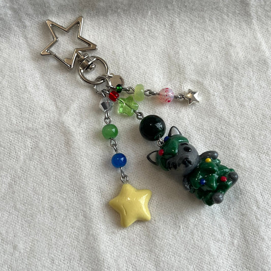 Christmas Cho Beaded Keychain- funds heart medication ❤️‍🩹