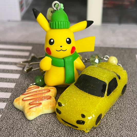 NA Miata x Pika Beaded Keychain