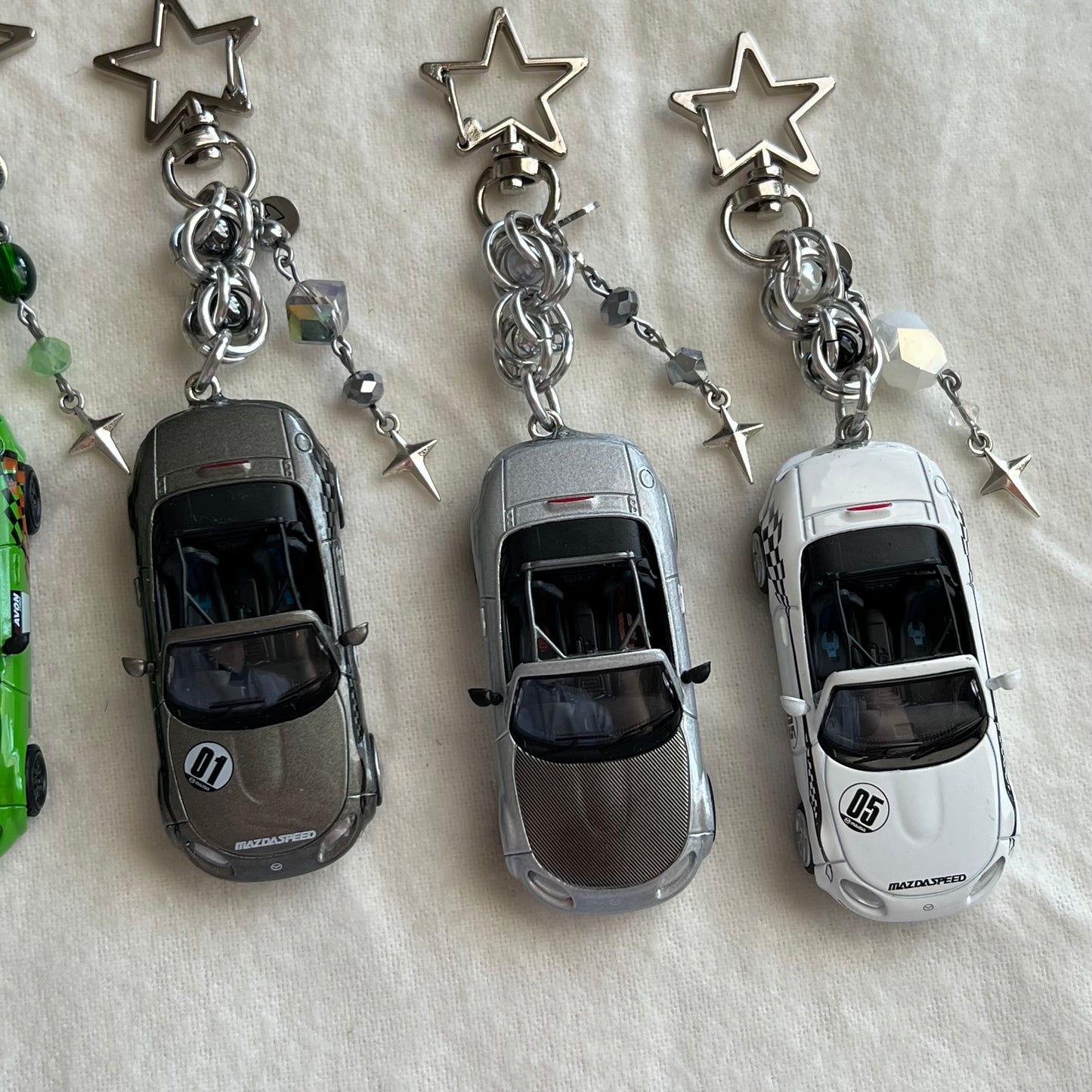 NC Miata Beaded Keychain