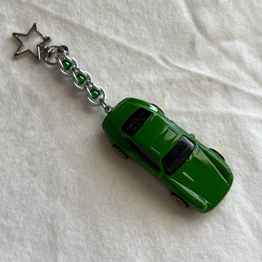 Porsche Carrera Beaded Keychain