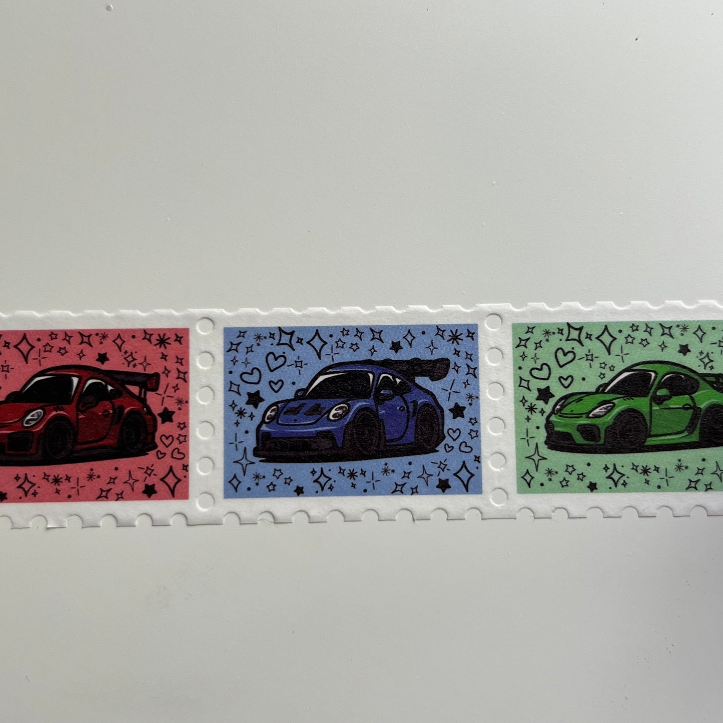 Porsche GT2, GT3, GT4 Stamp Washi Tape
