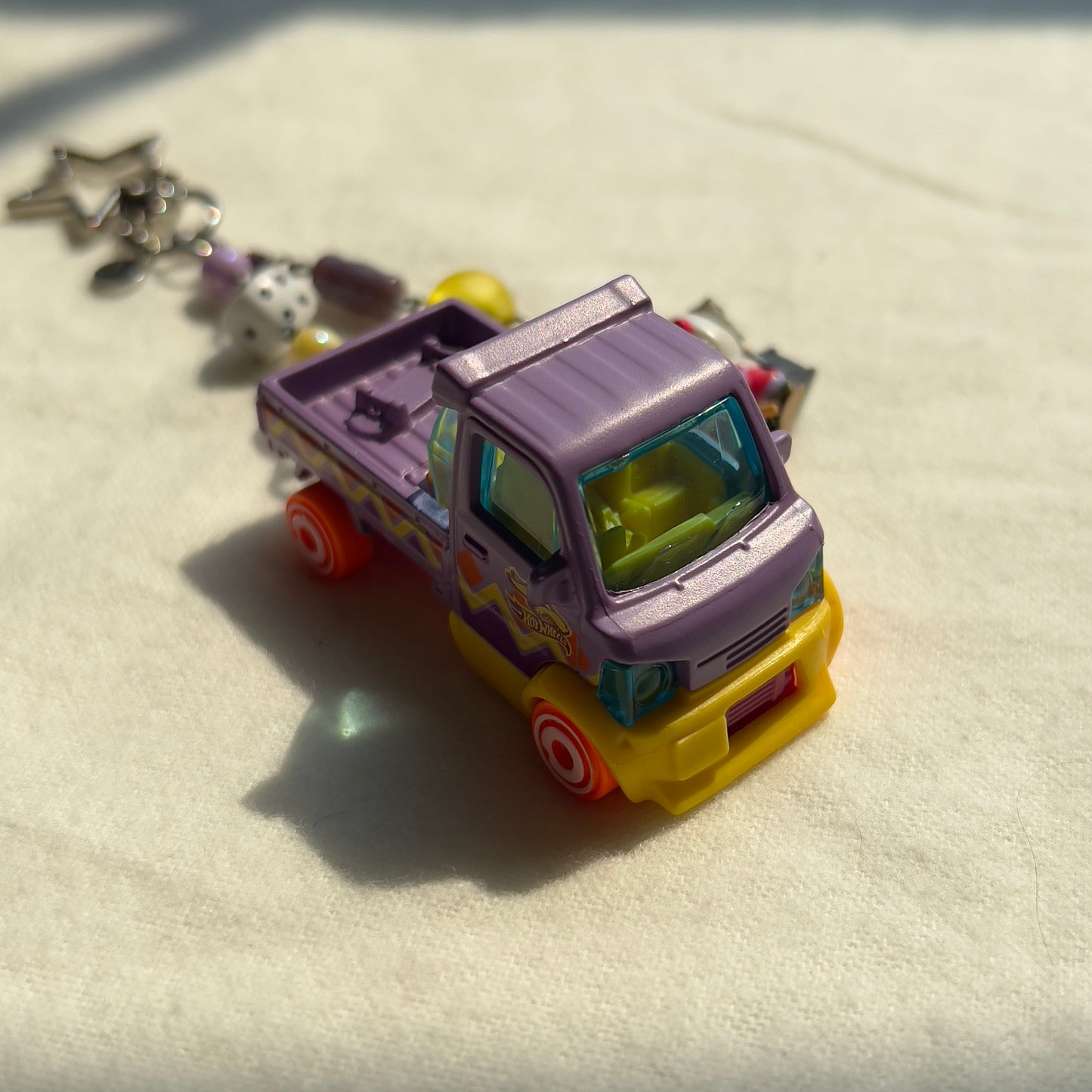 Mighty K & Kitty Beaded Keychain