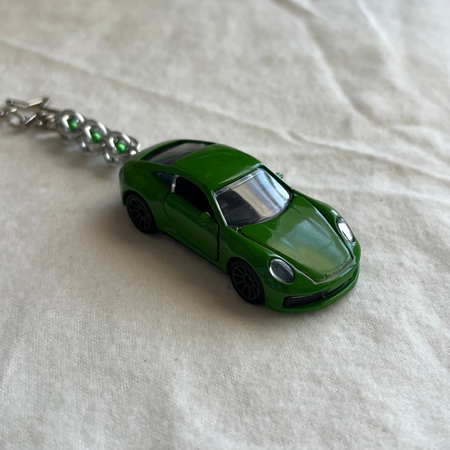 Porsche Carrera Beaded Keychain