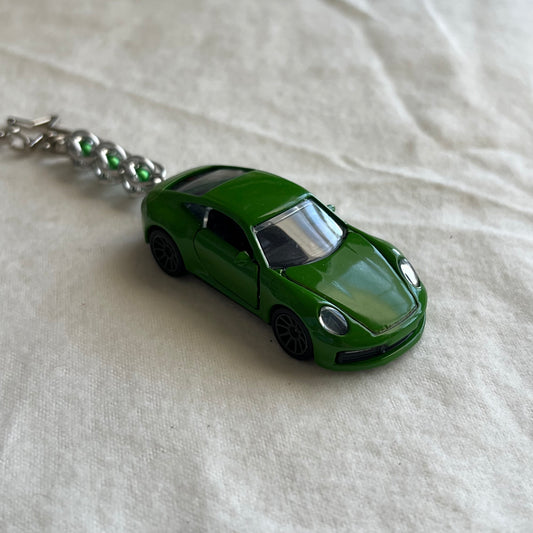 Porsche Carrera Beaded Keychain