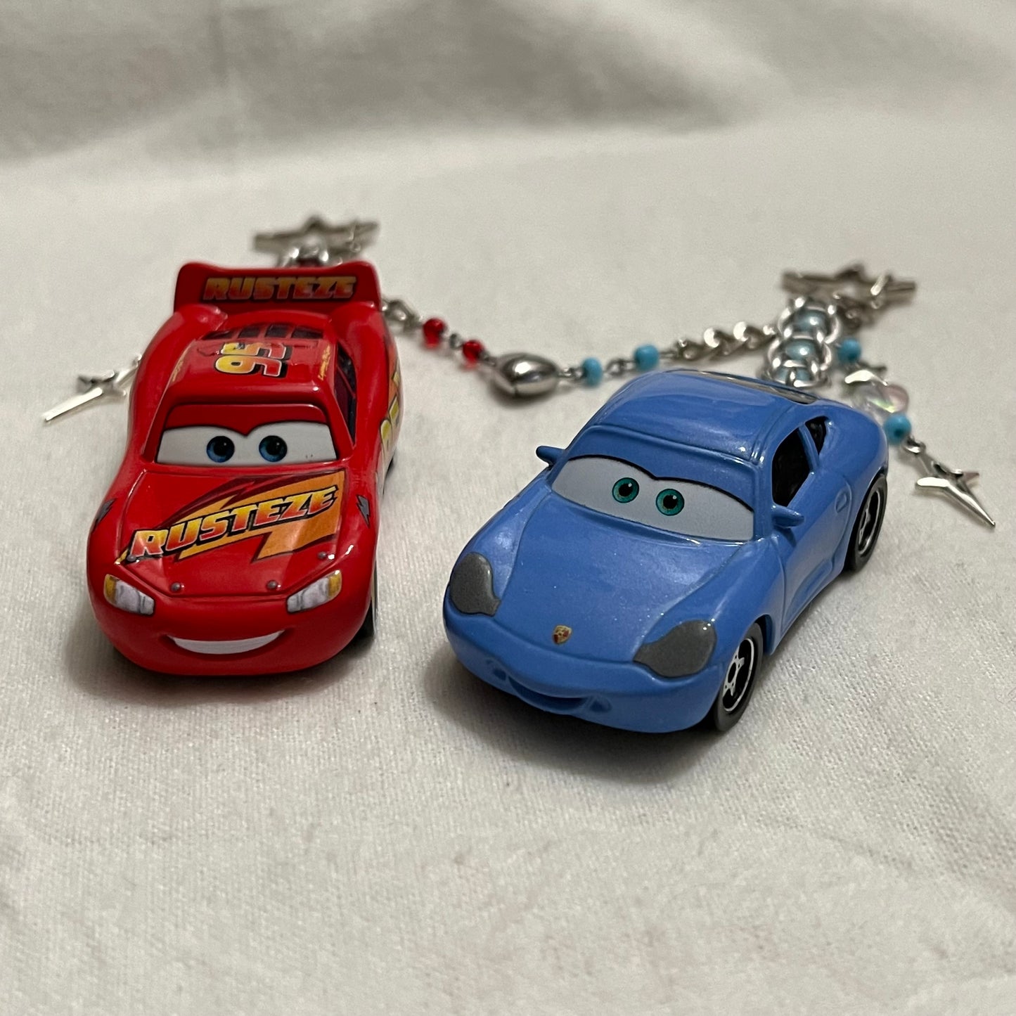 McQueen & Sally Matching Pair Beaded Keychains