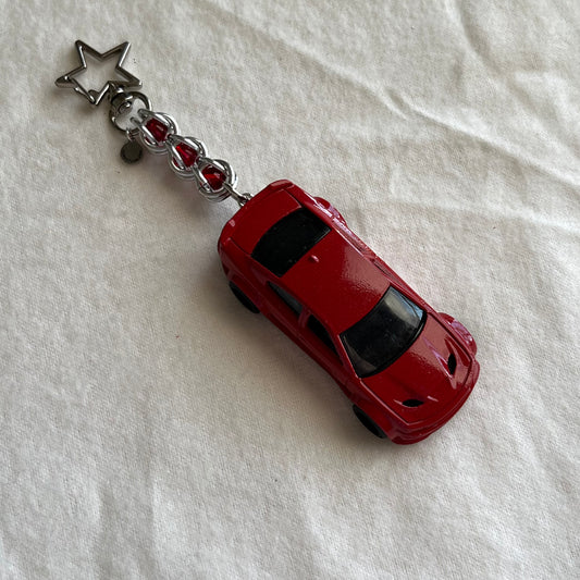 Dodge Charger Beaded Keychain