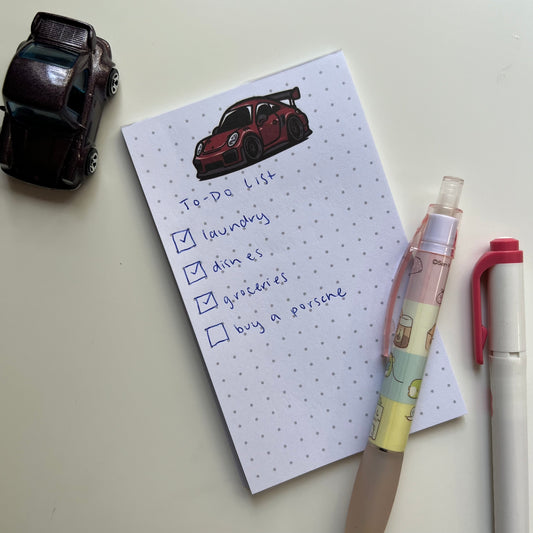 Porsche GT2, GT3, GT4 Note Pad