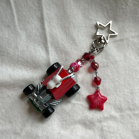 Dog House Beaded Keychain