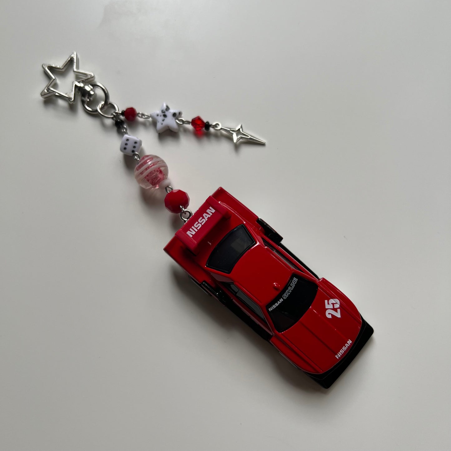 Nissan Skyline Silhouette Beaded Keychain