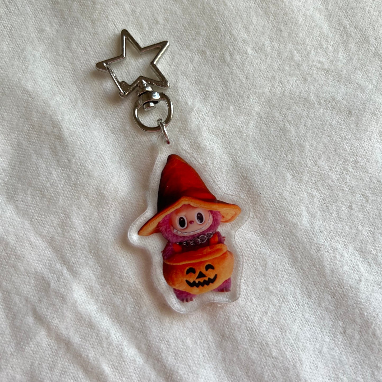 Halloween Pumpkin Monster Acrylic Keychain
