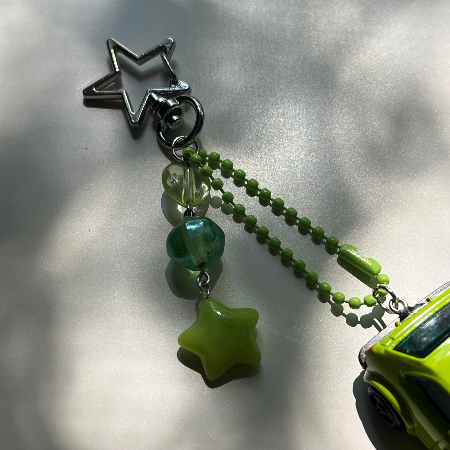 ‘73 Honda Civic Custom Beaded Keychain