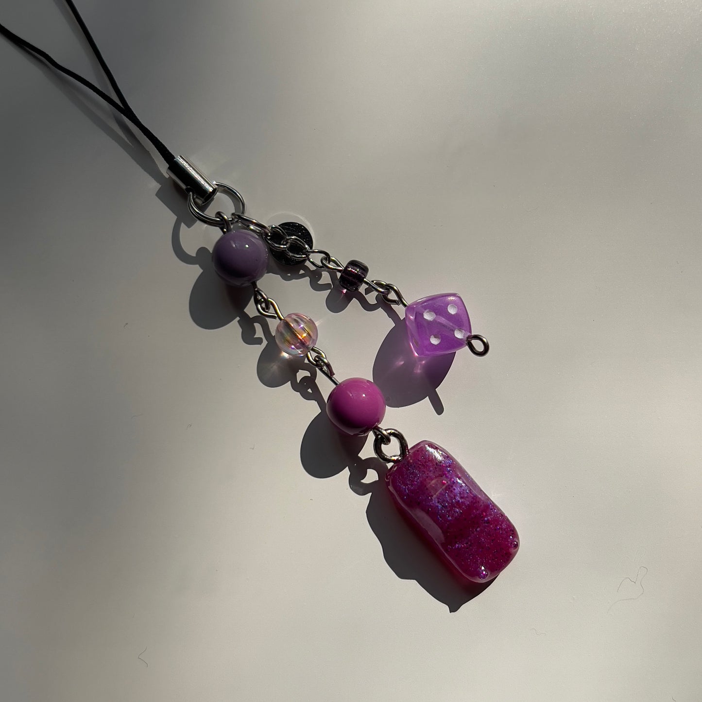 Ghost Miata Beaded Phone Charm