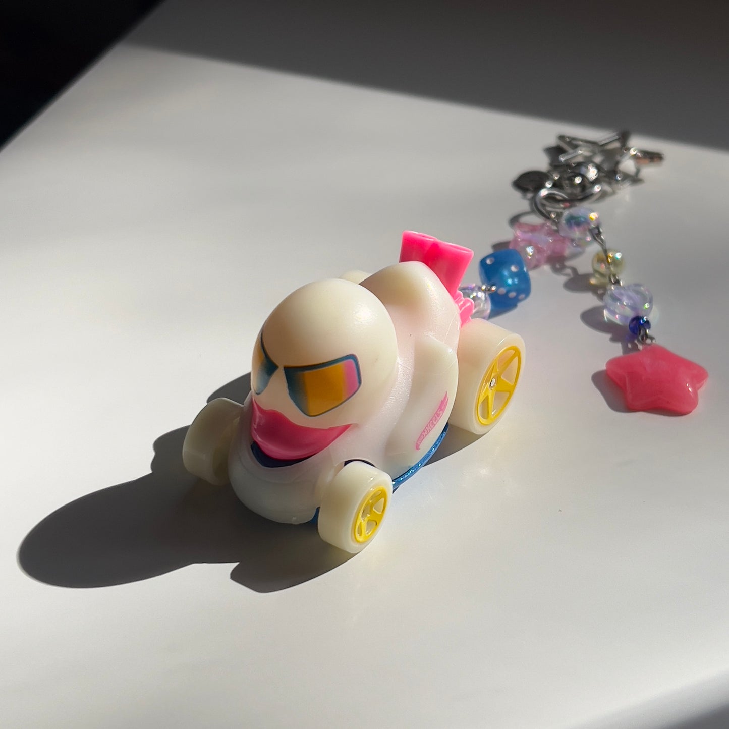 Duck N’ Roll (glow-in-the-dark) Beaded Keychain