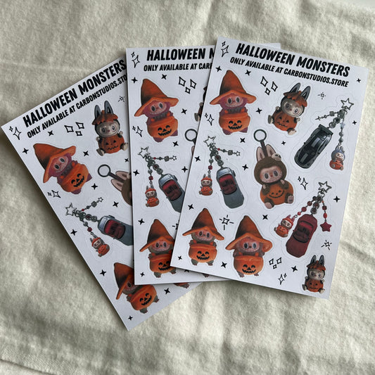 Halloween Monster Sticker Sheet