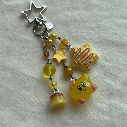 Yellow Sweets Beaded Keychain
