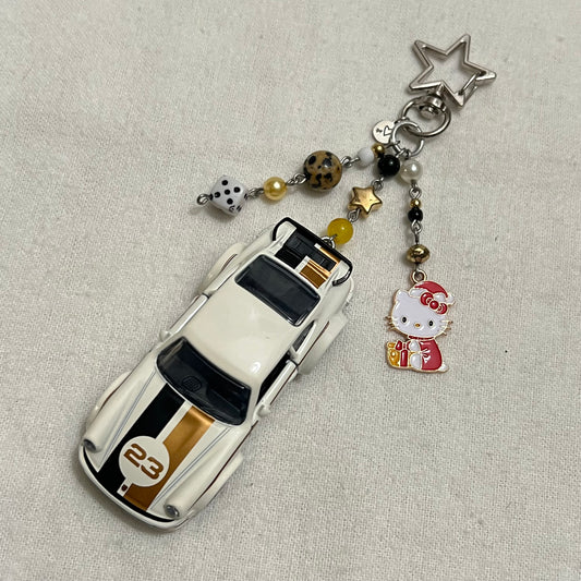Porsche 934 x Kitty Beaded Keychain