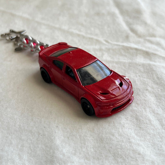 Dodge Charger Beaded Keychain
