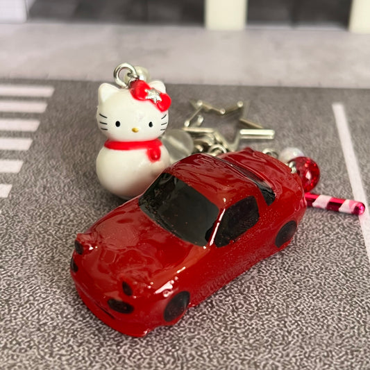 NA Miata x Snowkitty Beaded Keychain