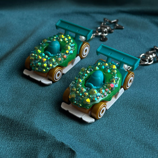 Donut Drifter Beaded Keychain