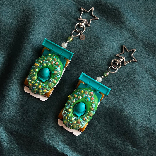 Donut Drifter Beaded Keychain
