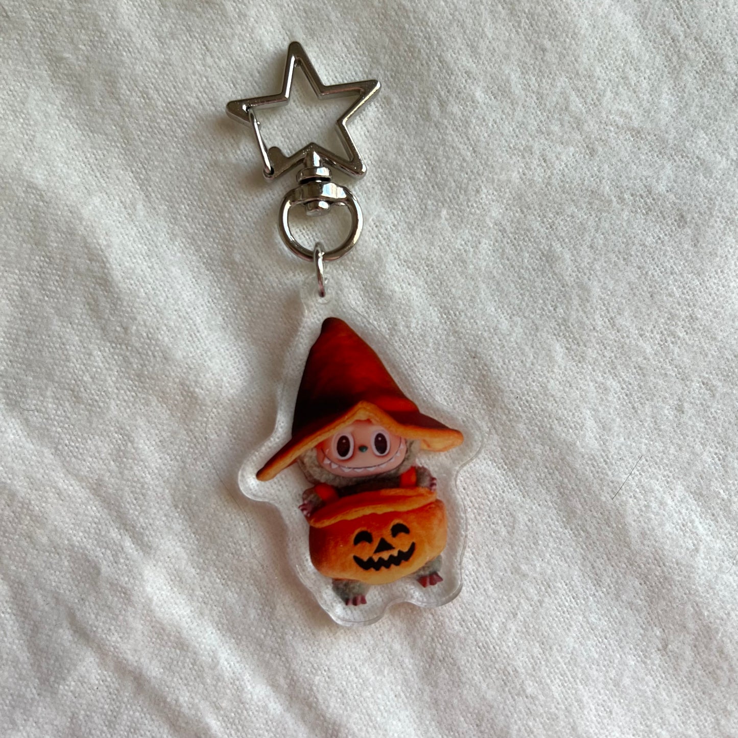 Halloween Pumpkin Monster Acrylic Keychain