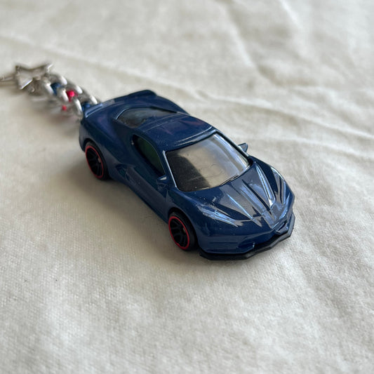 Corvette Beaded Keychain