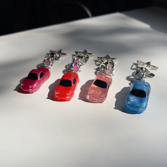 Bleep Blop Miata Beaded Keychain