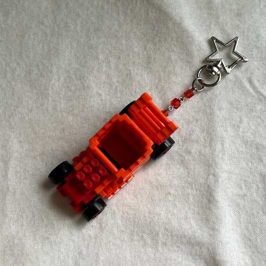 Pixel Shaker Beaded Keychain