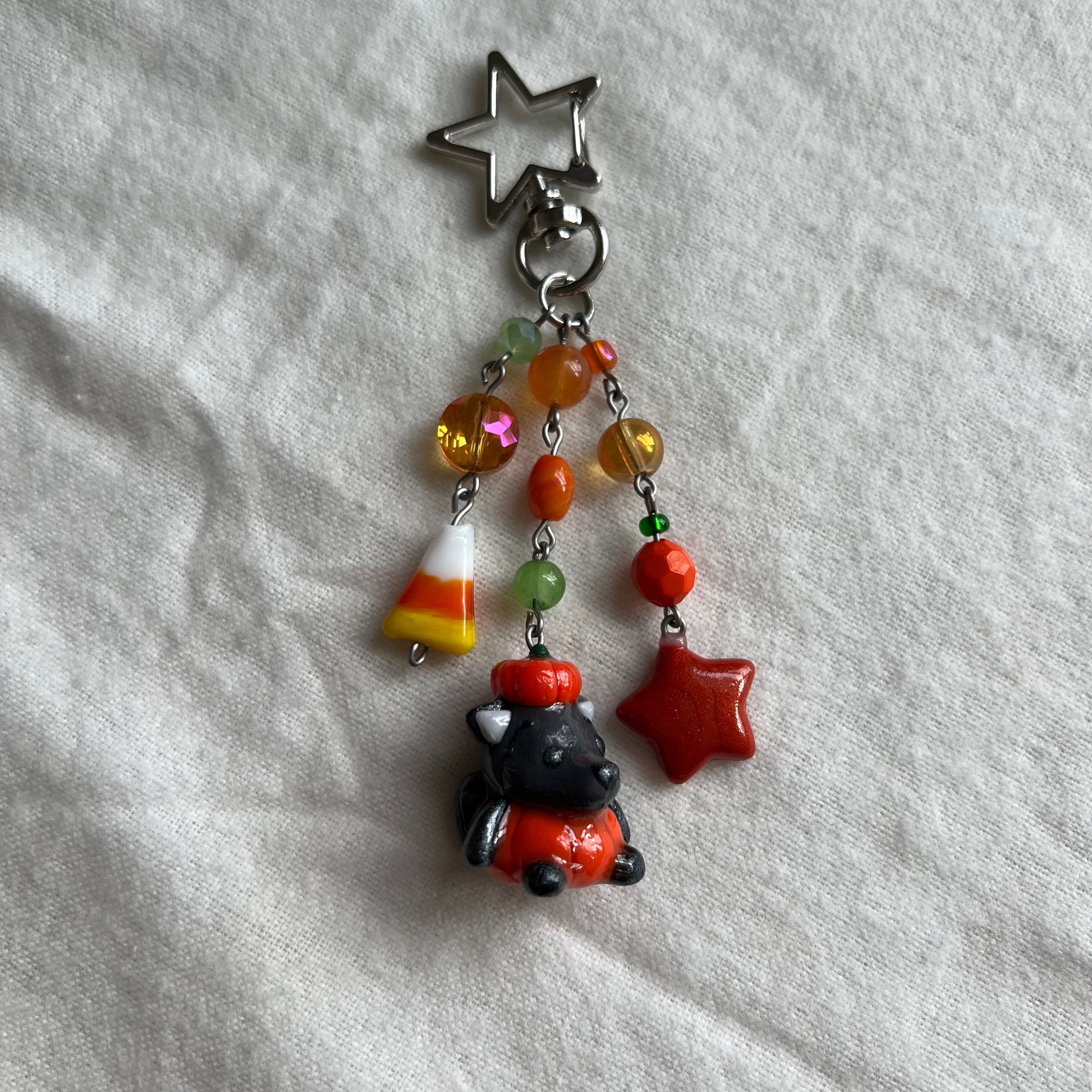 Pumpkin Cho Beaded Keychain & Polaroid Bundle - funds heart