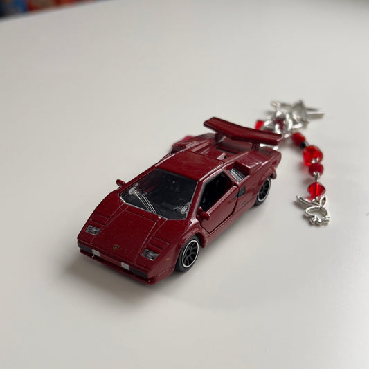 Lamborghini Countach Beaded Keychain