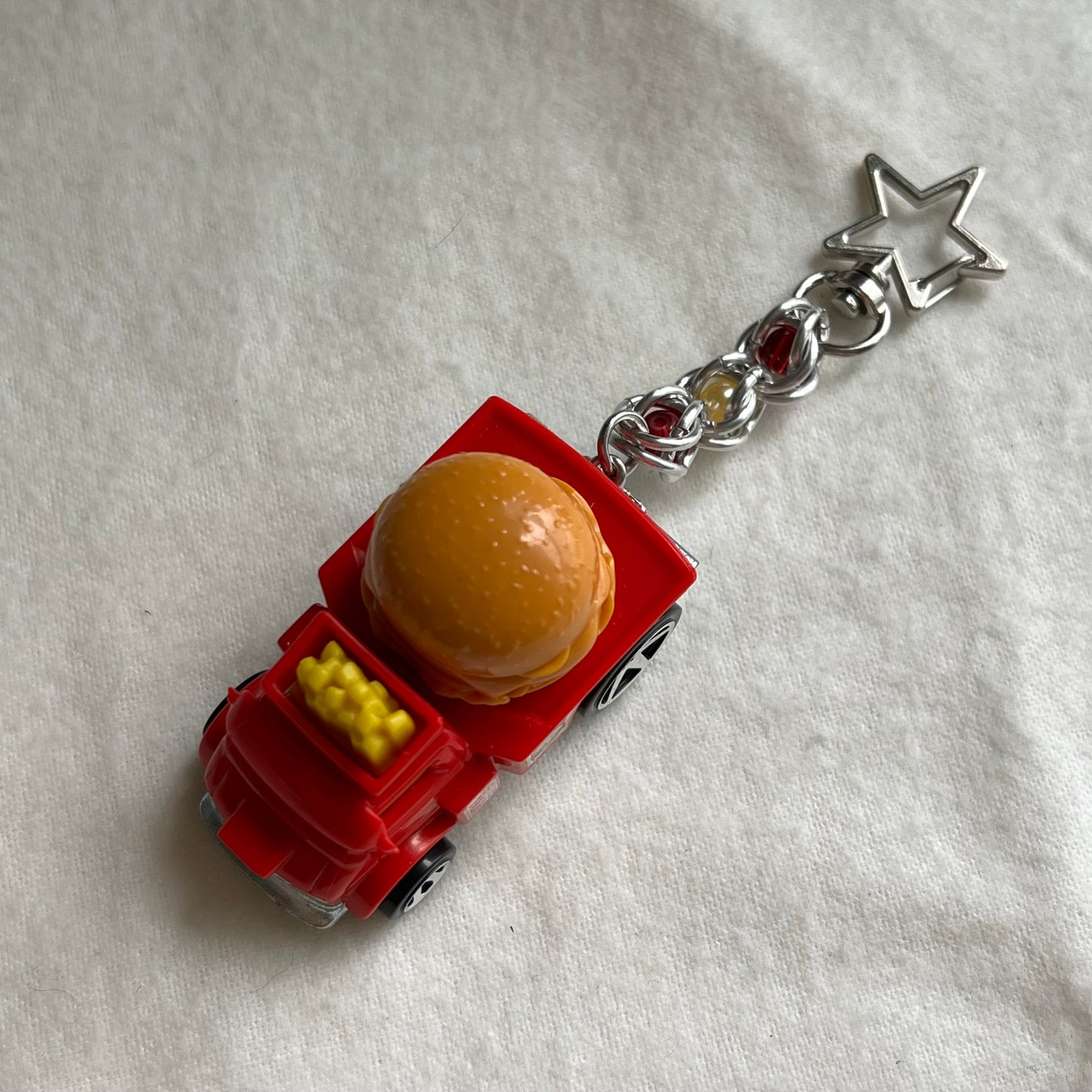 Buns of Steel Beaded Keychain