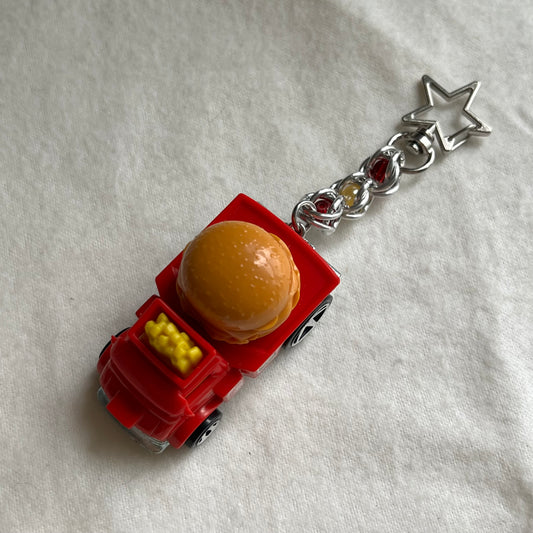 Buns of Steel Beaded Keychain