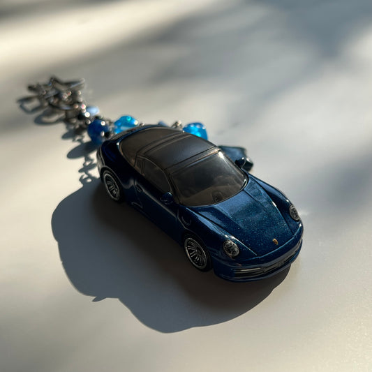 Porsche Targa Beaded Keychain