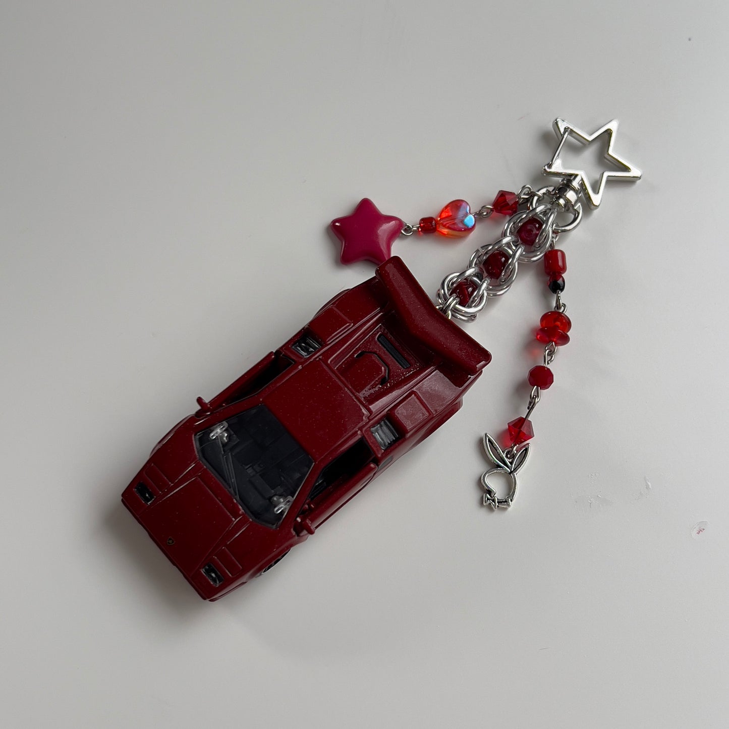 Lamborghini Countach Beaded Keychain