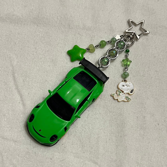 Porsche 911 GT3 RS x Puppy Beaded Keychain