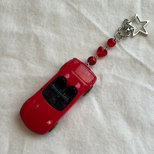 Corvette Beaded Keychain