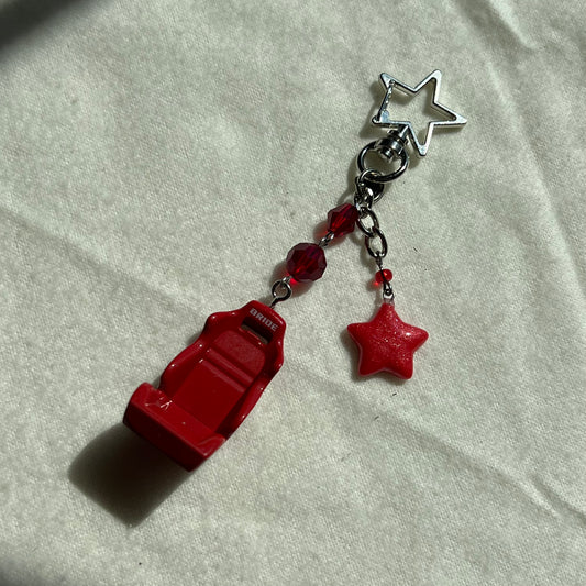 Racing Seat Beaded Keychain